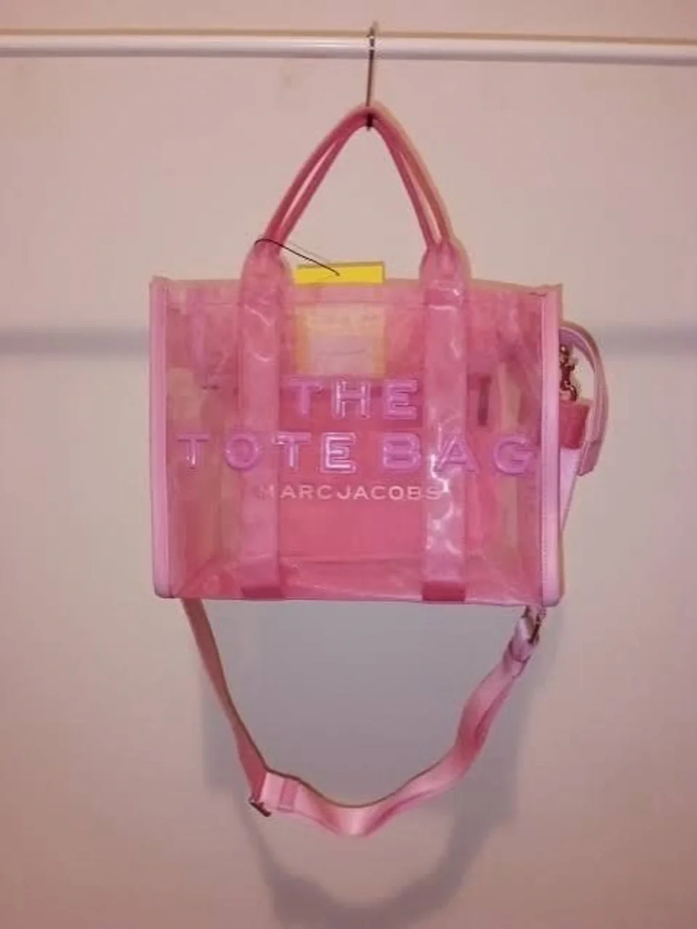Marc Jacobs Pink Clear The Tote Bag - Hot Pink Shoulder Tote - Picture 4 of 4